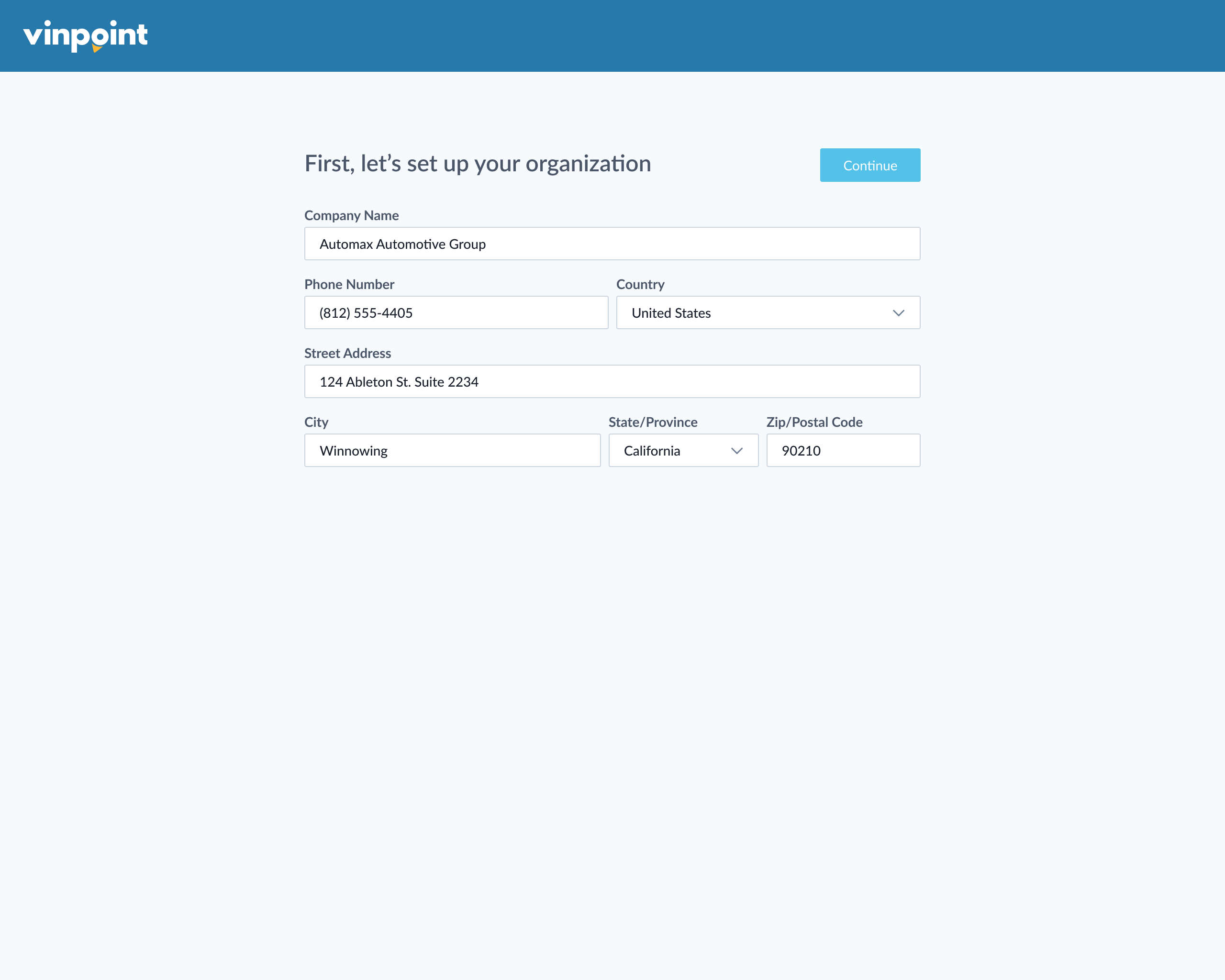 Trial create organization